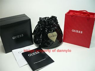 NEW MENS GUESS BLACK STAINLESS STEEL TRIPLE CHAIN ANALOG WATCH G11043G