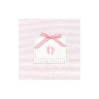kleine Servietten BABY SOFT rosa 16er Pack, Tischdeko Taufe 