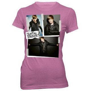 Justin Bieber     Ausschneiden und Einfügen Youth T Shirt in Rosa