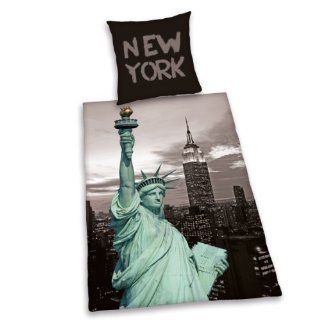 Herding 445916039 New York Freiheitsstatue Bettwäsche 155/220 cm