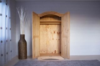 Kleiderschrank Mexico Pinie massiv Holz Möbel Schlafzimmer Schrank