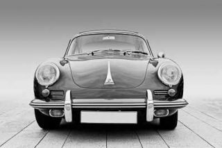 Leinwand Bild Porsche Oldtimer 356 Schwarzweiß Traum Bilder Autos