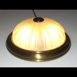 alte Lampe Deckenlampe Plafoniere Messing Glas lamp Plafonnier Art