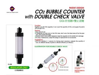 CO2 Bubble counter with check valve from UP AQUA D 498 regulator