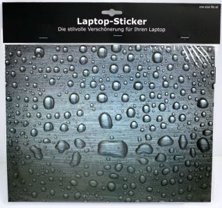 Laptop Netbook Notebook Sticker Aufkleber Motiv Regentropfen (D233