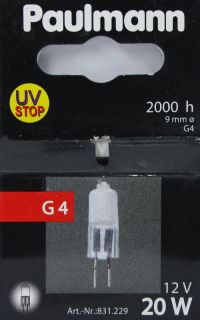Paulmann Halogenlampe matt 20W G4 831.229