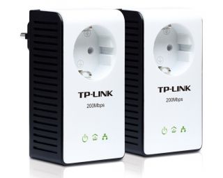 Link Powerline Adapter KIT TL PA 251 200MBit 1 Paar mit Frontsteckdose
