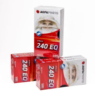 6x VHS 240 EQ Agfa Leerkassetten Videokassette