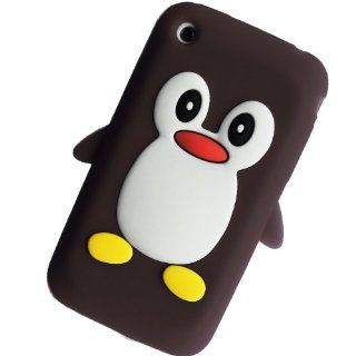 Schwarz Pinguin Tasche Hülle für Apple iPhone 3 3G 3GS Schutzhülle