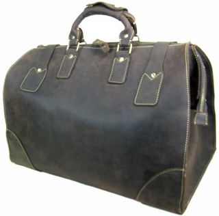 Herren Vintage Leder Tasche Reisetasche Holdall NEU TIDING