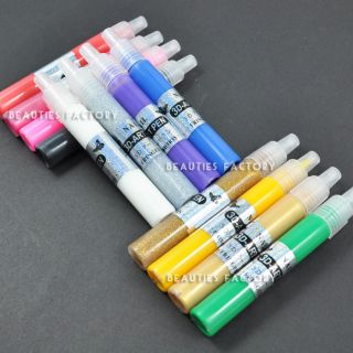 12 Color Nail Art Fine Tip Drawing Design Paint Pen #254