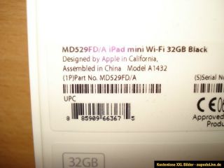 NEU Apple iPad mini Wi Fi 32GB, 20,1 cm Schwarz & Graphit in Org Verp