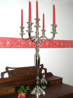 XXL  Barock Antik Stil Kerzenleuchter Kerzenständer Silber Leuchter
