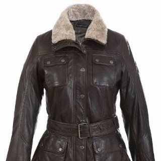 Mauritius BRENDIE Damen Lederjacke in Dunkelbraun