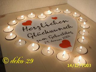 Geburtstag Holz Herz Liebe Romantik Poesie 20 Teel. ♥