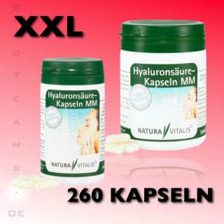 Natura Vitalis XXL Hyaluronsäure Kapseln   260 Stück 