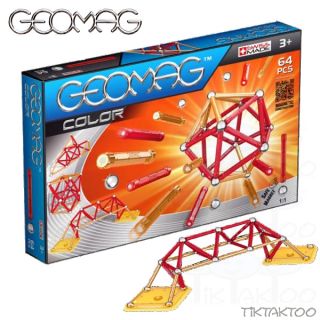 Geomag Color 64 Teile 253 Magnetbaukasten Konstruktion Baukasten