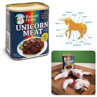Canned Meat Unicorn Plush Totally Bizarre Think Geek Gift Fantasy