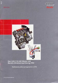 SSP 279 AUDI A4 B6 Motor 2,0L 110kW FSI Handbuch AWA