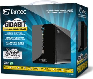 FANTEC CL 35B2 RAID 0/1/BIG Cloud NAS Multimediaserver Gbit USB SATA