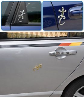Metall Auto Aufkleber 3D Chrom Gecko Eidechse Emblem Auto Sticker