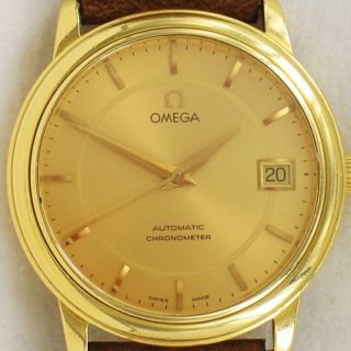 Omega Classic Date Chronometer Kaliber 1120 Automatik in 18 KT Gold