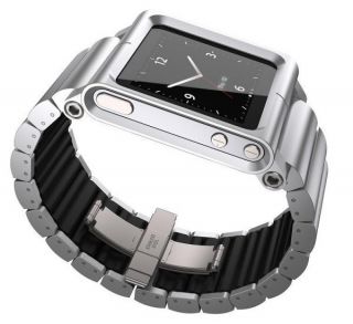 LunaTik Armband LYNK silber Aluminium Halterung, Armbanduhr für iPod