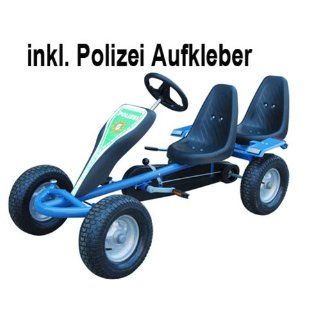 Sitzer Go Kart Tretauto blau GoCart Kinder Racing Cart + Soziussitz