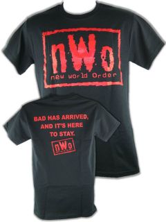 nWo Bad Has Arrived New World Order Red Logo T shirt