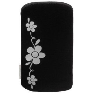yuba Silver Flower Slim Tasche universal für Nokia Asha 300 / Nokia