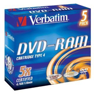 Verbatim DVD RAM Rohlinge 5X 4,7GB Cartridge Type 4 