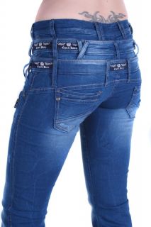 Cipo & Baxx Damen Jeans Hose 3 Bund Jeans CBW 282