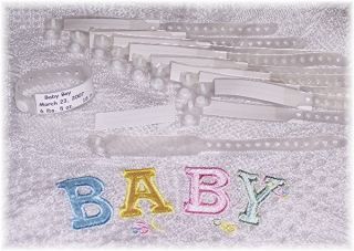 10 Infant, Hospital ID wristbands for Reborn baby doll
