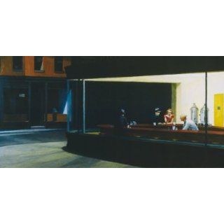 Leinwandbild Nighthawks von Edward Hopper, 140 x 70cm, Kunst