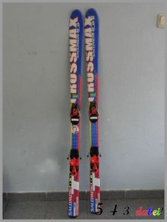 Kussmax Kinder Carver Jugendski Ski mit Salomon 305 Bindung, 140 cm