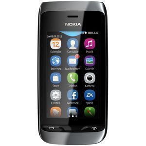 Nokia Asha 309 black Smartphone Touchscreen Handy ohne Vertrag 2 MP