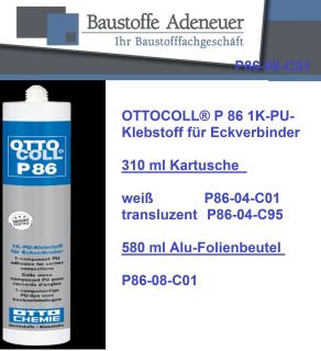 Eckverbinder OTTOCOLL P 86 C95 Transluzent 310 ML 25,43€/L.