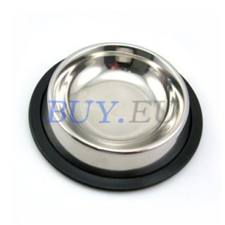 New Stainless pet Dog cat Food Water Bowls Dish