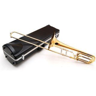 einventilige Bass Posaune in Gold Bassposaune mit Koffer 