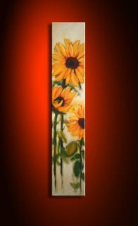 SABINE SCHRAMM Sonnenblumen Bild Acryl Leinwand 30x150