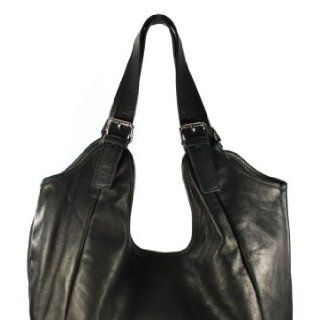 Belli® XXL Nappaleder Shopper HoBo Beuteltasche schwarz