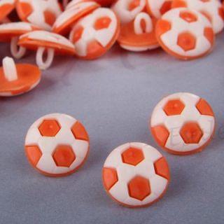 50X Kunststoff Fußball Knopf Knöpfe Plastik Handwerk