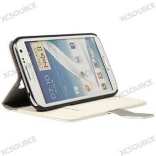 New PU Leather Case Cover white Wallet for Samsung Galaxy Note 2 II