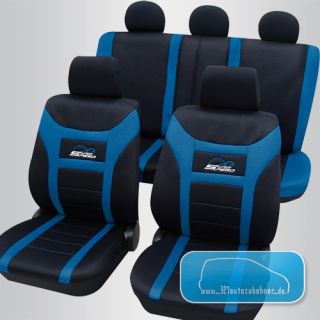Universal Auto Sitzbezüge / Schonbezüge SUPER SPEED schwarz / blau