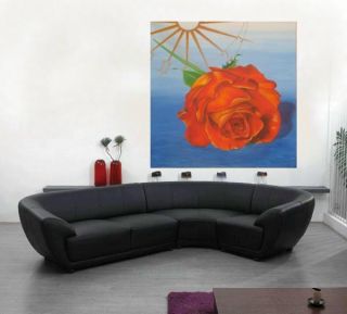 Zeitloses Ölgemälde Orange Rose 100 100 cm