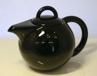 ASA Grande Teekanne schwarz mit Einsatz 1,2 L Porzellan NEU