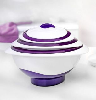 Thermoschüsseln White Purple, 6 teilig, weiß lila   Detailbild 2
