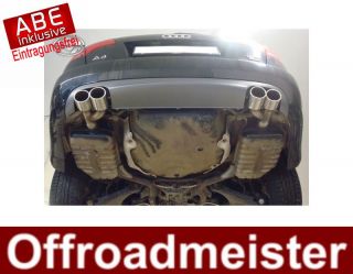 Fox Sportauspuff Endrohre 2x88x74 Audi A4 B7 1.8T 2.0TFSI incl Avant
