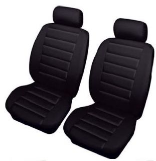 SMARTCAR SMART 01 05 Black Front Leather Look Car Seat Covers Airbag