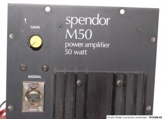 From SPENDOR BC1 Aktiv BBC Monitor one Power Amp M50